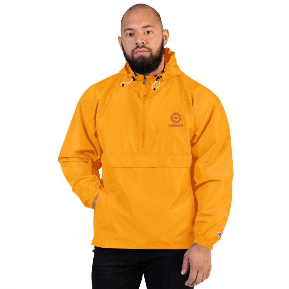 Stack logo orange - Embroidered Champion Packable Jacket