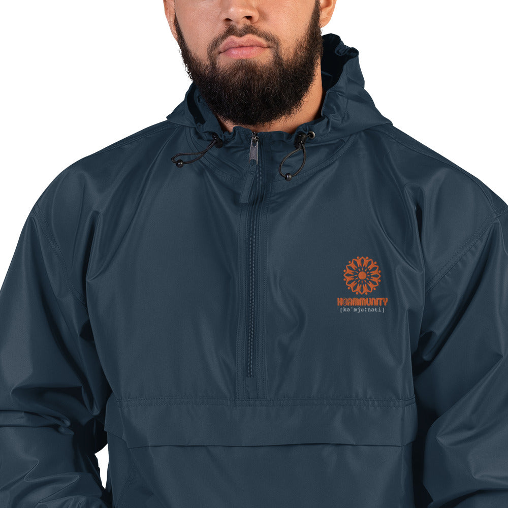 Stack logo orange - Embroidered Champion Packable Jacket